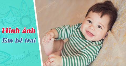 Bức tranh về bé trai dễ thương, tạo nên hình ảnh của một baby boy dễ thương