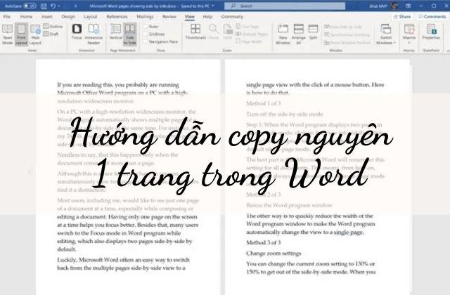 Cách copy 1 trang Word, sao chép 1 trang trong word cực dễ chỉ 5s