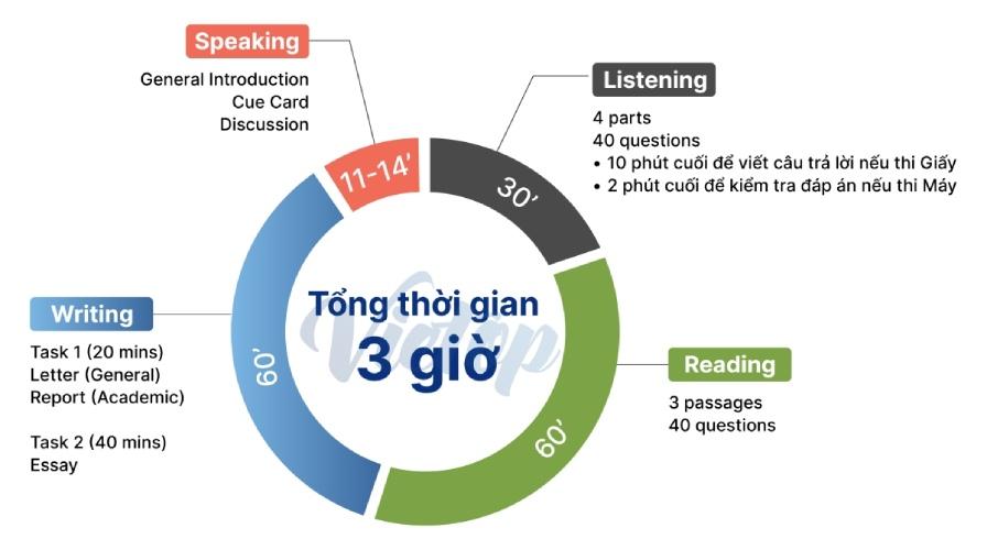 [Mới nhất] Cấu trúc đề thi IELTS và thời gian làm bài thi IELTS