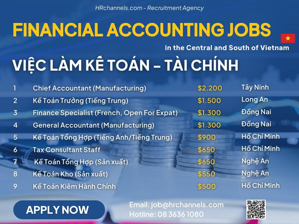 Việc làm kế toán, kiểm toán, tài chính