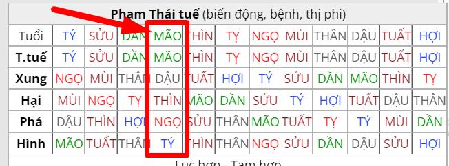 Thai tue nam 2023 quy mao